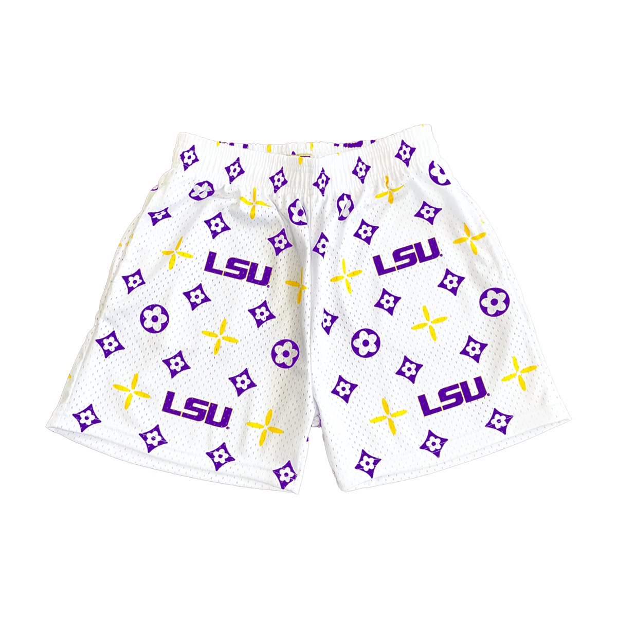 White LSU Shorts (LIMITED QUANTITY)