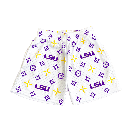 White LSU Shorts (LIMITED QUANTITY)